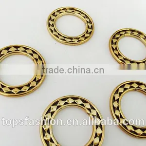 Swimwear Metal Gold and Black Ring Accessories thumbnail-3