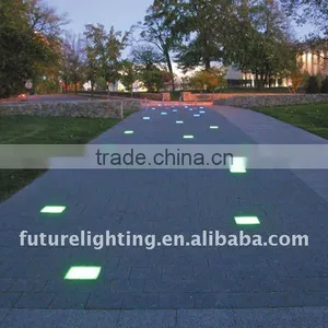 Outdoor Landscape Lamp Flat Glass Brick 304Stainless Stell Ip67 RGB Color Changing Led Brick Lights thumbnail-6
