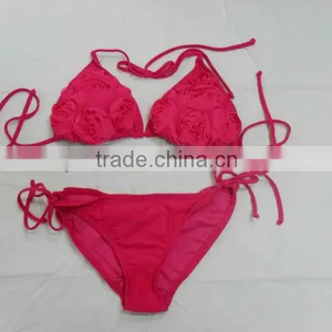 Colorful Flowers Sexy Underwire Cups Push-up Padding Swimwear thumbnail-1