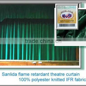 100% Polyester Fire-retardant Theatre Curtain Fabric thumbnail-1