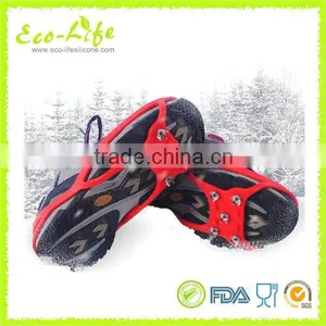 4 Sizes Anti-slip Silicone Shoe Spikes Grips, Snow Crampons, Hiking Cleats thumbnail-4