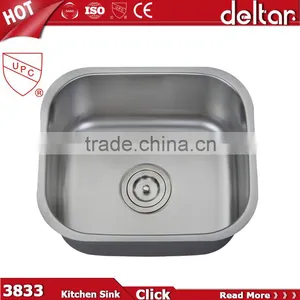 Satin Finish Kitchen Sink Single Sink With Drainer Board UPC Kitchen Sink for America Standard thumbnail-1