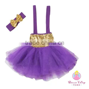 2016 Fashion Girls Dresses Flower Girl Dresses for Weddings Baby Summer Sequin Dress thumbnail-6