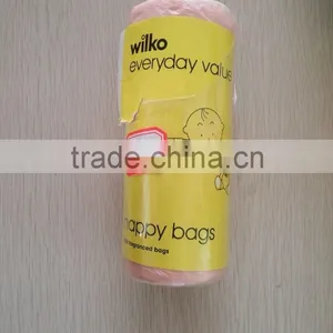 Thin Small Clear Cheap Plastic Bag Nappy Bags on Roll HDPE thumbnail-2