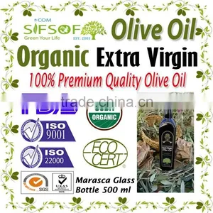 Pure Natural Extra Virgin Olive Oil.Organic Olive Oil With ISO9001 Certification. 500 ml Marasca Bottle thumbnail-1