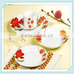 Edge Flower Custom Printed Ceramic Dishes Plate, Printing Ceramic Plates Dishes,ceramic Dishes Plate thumbnail-1
