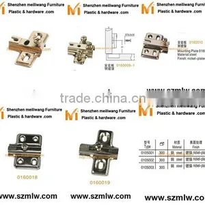 90 Degree Steel and Nickel Plated Mini Door Hinge thumbnail-5