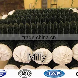 50mm Plastic-Coated Chain Link Fencing 1.2 x 10m /6 FT - PVC Chain Link Fencing 25mtr (1800) C/w Line Wires thumbnail-2