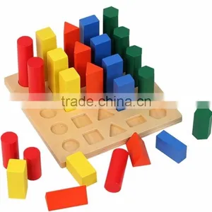 Ealy Education Montessori Wood Baby Toy Geometry Cylinder Ladder Block Puzzle thumbnail-6