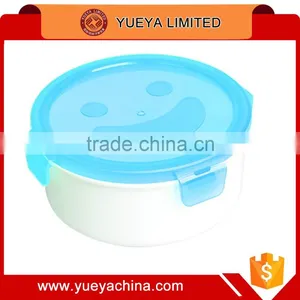 Round Smily Face Designed Lunch Box/eco Fresh Box With Lock-blue thumbnail-1