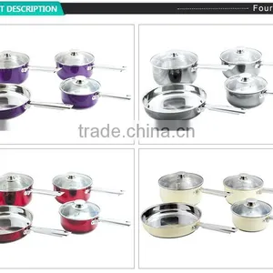 Wholesale Fry Pan Saucepan Saucepan Stainless Steel Kitchen Cookware With Clear Glass Lid thumbnail-5