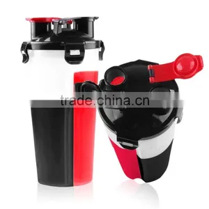 Protein Shaker 2 in 1 New Arrival 700ml 24 Ounce Dual Thread BPA Free Water Bottle Protein Shaker thumbnail-1