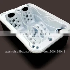 Factory Small Hot Bathtubs&whirlpool for 3 Person With 2 Lounge Seats Indoor Spa Bathtub for Family thumbnail-1