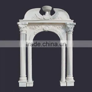 Western Marble Door Frame With Column Design thumbnail-1