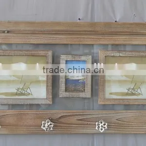 2016 Shabby Chic Wooden Shelf With Frames With Hooks thumbnail-2