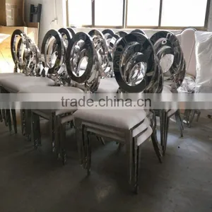 Stainless Steel Gold Stackable Wedding Chairs thumbnail-1
