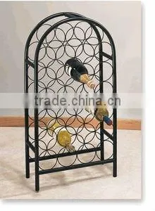 2013 Hot Sale Iron Wire Black Floor Stand Wine Rack thumbnail-1