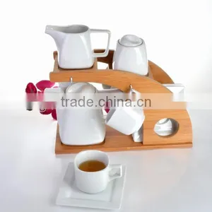 Hot Selling China Mini Ceramic Bright Colored Pots Set With Cups thumbnail-1