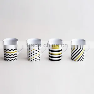 2017 Hot Sale Stoneware Promitional Cheap Coffee Mug With Golden Design Printing thumbnail-5