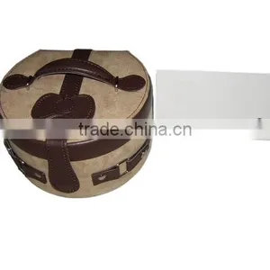 2015 Portable Round Cute Brown Case Storage For Rings And Necklaces thumbnail-1