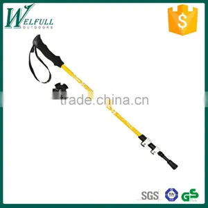 Glass Fiber Light Trekking Pole With External Lock, EVA Grip, Yellow SZ15518 thumbnail-1