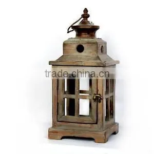 Rustic Lantern Vintage Wooden Handmade Lantern thumbnail-1