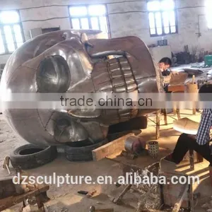 Large Size Metal Skull Decoration Stainless Steel Sculptures thumbnail-3