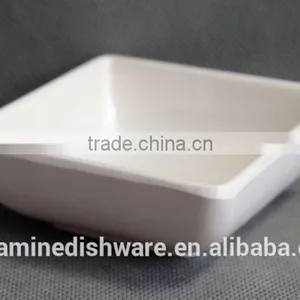White Solid Color Factory Wholesale Square Sauce Dish/melamine Kitchenware thumbnail-1