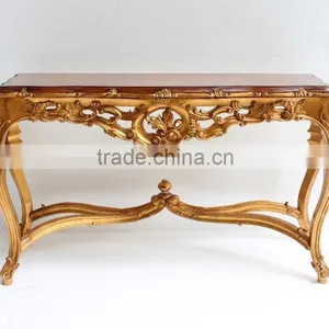 Victorian Reproduction Furniture Sets Console Table With Wall Mirror For Living Room Display thumbnail-2
