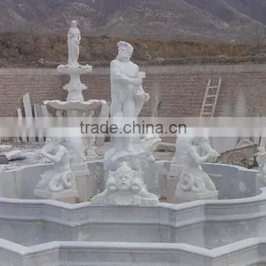Outdoor Stone Garden Figure Water Sandstone Fountain thumbnail-5