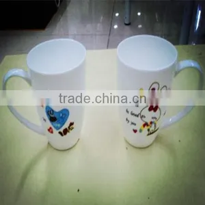 Ceramic Porcelain Mug Cup,Bone China Bullet Cup With Custom Decal thumbnail-1