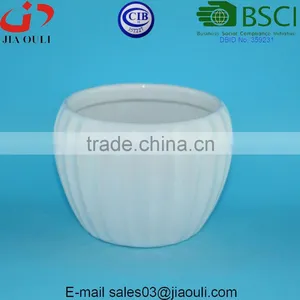 BSCI Audit Factory Cheap Glazed White Ceramic Garden Planter thumbnail-1