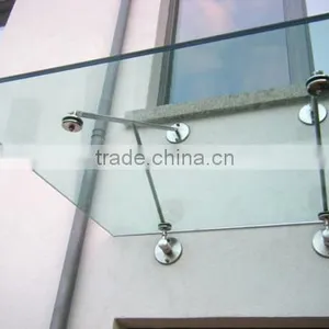 Modern Design Stainless Steel Glass Canopy Fittings/outdoor Tempered Glass Canopy System for Door,window,car Parking thumbnail-2