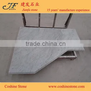 White Marble Table Tops Italian Bianco Carrara White Countertop Kitchen Cabinets thumbnail-3