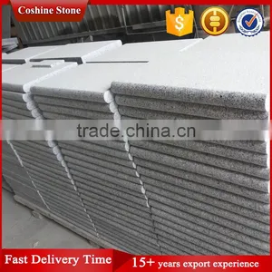 China Flamed Grey Granite Bullnose Paver For Sale thumbnail-3