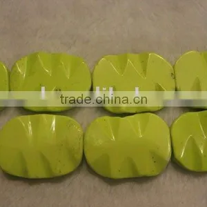 16 Inches 30-40mm Carved Turquoise Beads thumbnail-1