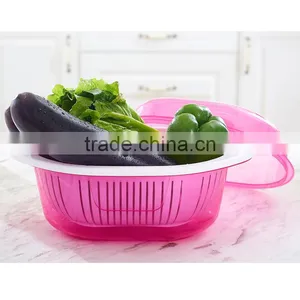 Vegetable Fruit Plastic Washing Basket Draining Strainer Basket thumbnail-1
