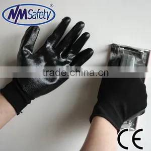 NMSAFETY 13g Nitrile Safety Working Glove Flex Grip Work Gloves thumbnail-1
