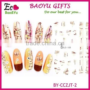Hogift Hot Selling Flower Nail Sticker,3D/Water Printing Japan Fashion Nail Art Decals thumbnail-4
