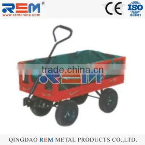 QINGDAO TOOL CART TC1840AH FOUR 3.50-4 PNEUMATIC WHEEL FOLD THE TRUCK PLASTIC PAN thumbnail-1
