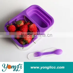 Best Selling Eco-Friendly Silicone Folding Lunch Box thumbnail-1