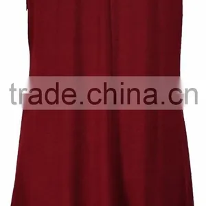 Plus Size Wholesale T-shirts Womens Sleeveless Ladies Ruched Uneven Hem Plain Long Vest T Shirt Top thumbnail-5