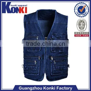 Bulk Wholesale Jean Vest for Men Hot Selling thumbnail-1