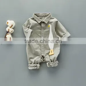 Pure Colour Swan Applique Formal Jumpsuits for Babies Party Wear thumbnail-2