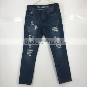 Men New Fashion Stock Ripped Straight Fancy Jeans thumbnail-1