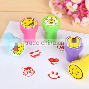 60pcs Cute Stamp Cartoon Smile Face Rubber Stamps Set Plastic Rubber Self Inking Stampers Scrapbooking Toys Gifts for Kids thumbnail-1