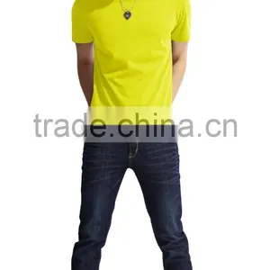 Men's V-neck T-shirt , Custom 100% Cotton V-neck T-shirt Wholesale thumbnail-3