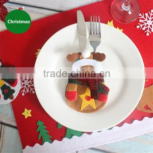 2017 Hot Product Tableware Cloth Christmas Decorative Materials Cutlery Case Santa Claus Tableware Cover thumbnail-4