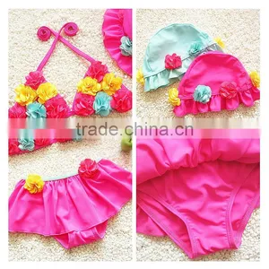 S31347W Fashionable Beach Wholesale Children Modeling Swimwear thumbnail-4