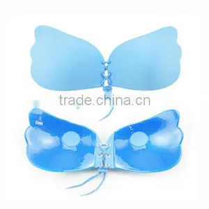 Walson Summer Women Strapless Self Adhesive Push-up Invisible Silicone Bra thumbnail-1